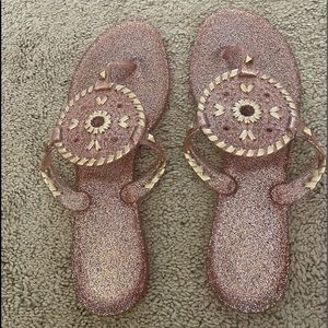 Like New jelly Jack Rodgers, light pink with a sparkle